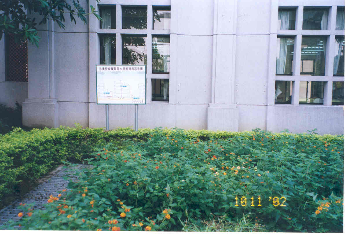   利用回收雨水灌溉花圃